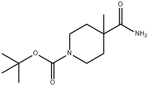 1-BOC-4-甲基-4-哌啶甲酰胺,343788-67-0,结构式