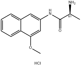 2-氨基-N-(4-甲氧基-萘-2-YL)-丙酰胺盐酸盐, 3438-14-0, 结构式