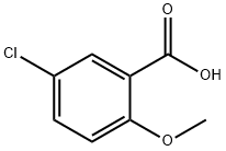 5-クロロ-2-メトキシ安息香酸 化学構造式