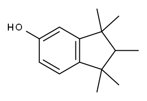 2,3-ジヒドロ-1,1,2,3,3-ペンタメチル-1H-インデン-5-オール 化学構造式