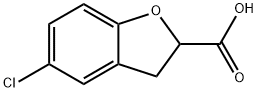 5-CHLORO-2,3-DIHYDRO-1-BENZOFURAN-2-CARBOXYLIC ACID Struktur