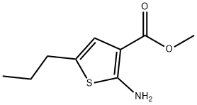 3-Thiophenecarboxylicacid,2-amino-5-propyl-,methylester(9CI) Struktur