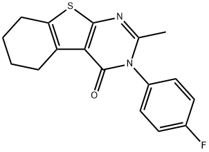 3-(4-Fluorophenyl)-5,6,7,8-tetrahydro-2-methyl[1]benzothieno[2,3-d]pyrimidin-4(3H)-one Structure