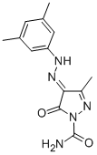 3-Methyl-5-oxo-4-[2-(3,5-xylyl)hydrazono]-2-pyrazoline-1-carboxamide Struktur