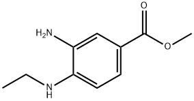 Benzoic acid, 3-amino-4-(ethylamino)-, methyl ester (9CI) Structure