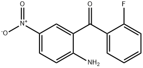 2-氨基-5-硝基-2'-氟二苯甲酮,344-80-9,结构式