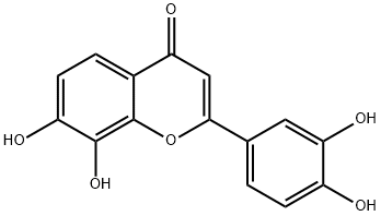テトラヒドロキシフラボン, 3',4',7,8- 化学構造式