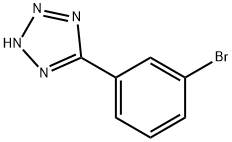 5-(3-ブロモフェニル)-1H-テトラゾール 化学構造式