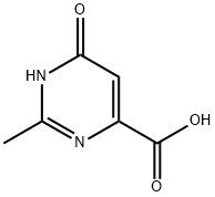 6-ヒドロキシ-2-メチル-4-ピリミジンカルボン酸 化学構造式