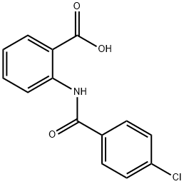 2-(4-クロロベンズアミド)安息香酸 化学構造式
