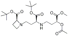 (2S,3S,3''S)-N-[3-(3-acetoxy-3-methoxycarbonylpropanamino)-3-tert-butoxycarbonylpropanyl]azetidine-2-carboxylic Acid tert-Butyl Ester Structure