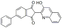 2-(3-ヒドロキシ-2-キノリニル)-5-フェニル-1H-インデン-1,3(2H)-ジオン 化学構造式
