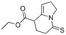 8-Indolizinecarboxylic  acid,  2,3,5,6,7,8-hexahydro-5-thioxo-,  ethyl  ester Struktur