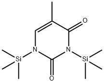 (5-METHYL-1,3-BIS-TRIMETHYLSILYL)-2,4-(1H,3H-PYRIMIDINEDIONE) 化学構造式
