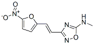 5-メチルアミノ-3-[(E)-2-(5-ニトロ-2-フリル)ビニル]-1,2,4-オキサジアゾール 化学構造式