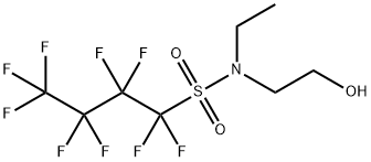 N-乙基-1,1,2,2,3,3,4,4,4-九氟-N-(2-羟乙基)-1-丁磺酰胺, 34449-89-3, 结构式