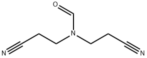 N,N-ビス(2-シアノエチル)ホルムアミド 化学構造式