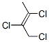(E)-1,2,3-トリクロロ-2-ブテン 化学構造式