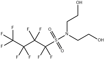1,1,2,2,3,3,4,4,4-九氟-N,N-二(2-羟基乙基)丁烷-1-磺酰胺, 34455-00-0, 结构式