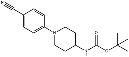 TERT-BUTYL N-[1-(4-CYANOPHENYL)-4-PIPERIDINYL] CARBAMATE Structure