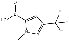 1-メチル-3-トリフルオロメチルピラゾール-5-ボロン酸 化学構造式