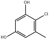 4-クロロ-5-メチル-1,3-ベンゼンジオール 化学構造式