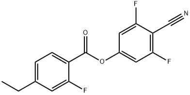 Benzoic acid, 4-ethyl-2-fluoro-, 4-cyano-3,5-difluorophenyl ester 化学構造式
