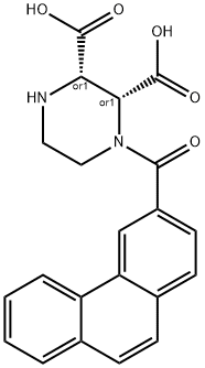 cis-1-(Phenanthrene-3-carbonyl)-piperazine-2,3-dicarboxylic Acid Structure