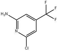 2-アミノ-6-クロロ-4-(トリフルオロメチル)ピリジン 化学構造式