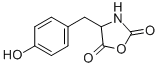 4-[(4-hydroxyphenyl)methyl]oxazolidine-2,5-dione Struktur