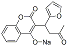 3-[1-(2-フラニル)-3-オキソブチル]-4-ソジオオキシクマリン 化学構造式