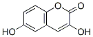 3,6-ジヒドロキシ-2H-1-ベンゾピラン-2-オン 化学構造式