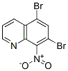 5,7-ジブロモ-8-ニトロキノリン 化学構造式