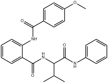 Benzamide, 2-[(4-methoxybenzoyl)amino]-N-[2-methyl-1-[(phenylamino)carbonyl]propyl]- (9CI),345237-92-5,结构式