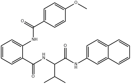 Benzamide, 2-[(4-methoxybenzoyl)amino]-N-[2-methyl-1-[(2-naphthalenylamino)carbonyl]propyl]- (9CI) 结构式