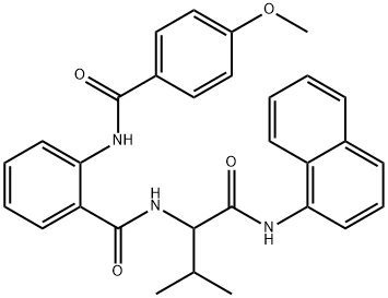 Benzamide, 2-[(4-methoxybenzoyl)amino]-N-[2-methyl-1-[(1-naphthalenylamino)carbonyl]propyl]- (9CI) Structure