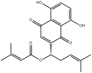 β,β-ジメチルアクリルシコニン 化学構造式