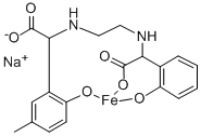 sodium [[alpha,alpha'-(ethylenediimino)bis[2-hydroxy-5-methylbenzene-1-acetato]](4-)]ferrate(1-) Structure