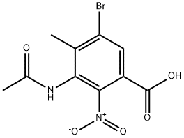 5-BROMO-2-NITRO-3-ACETYL-AMINO-4-METHYLBENZOIC ACID Structure