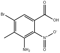 2-硝基-3-氨基-4-甲基-5-溴苯甲酸,34545-22-7,结构式