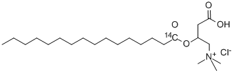 PALMITOYL CARNITINE CHLORIDE, L-, [PALMITOYL-1-14C],34553-18-9,结构式