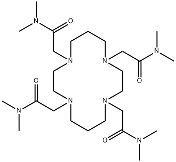 1,4,8,11-四(二甲基氨基乙酸甲基)-1,4,8,11-四氮杂环十四烷, 345612-68-2, 结构式