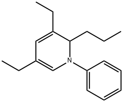 1-フェニル-2-プロピル-3,5-ジエチル-1,2-ジヒドロピリジン 化学構造式