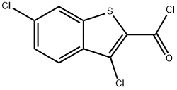 3,6-ジクロロ-1-ベンゾチオフェン-2-カルボニルクロリド 化学構造式