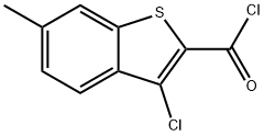3-クロロ-6-メチルベンゾ[B]チオフェン-2-カルボニルクロリド 化学構造式