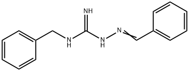 1-ベンジル-3-(ベンジリデンアミノ)グアニジン 化学構造式