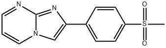 2-[p-(Methylsulfonyl)phenyl]imidazo[1,2-a]pyrimidine Struktur