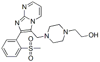4-[2-[2-(Methylsulfonyl)phenyl]imidazo[1,2-a]pyrimidin-3-ylmethyl]-1-piperazineethanol Structure
