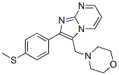 2-[4-(Methylthio)phenyl]-3-(morpholinomethyl)imidazo[1,2-a]pyrimidine 结构式