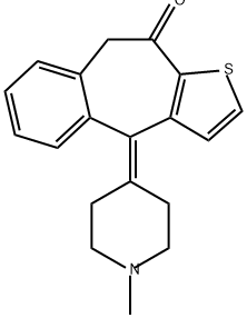 酮替芬 结构式